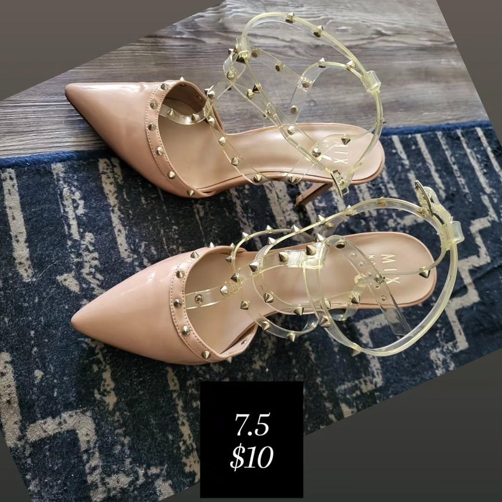 Mix No. 6 Blush Studded Heels